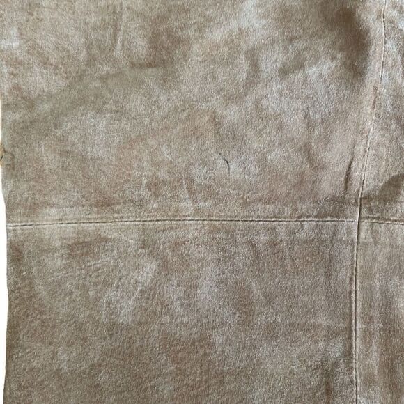Jou Jou Skins Vintage Khaki Suede Leather Pants Size 9/10 - Picture 3 of 4